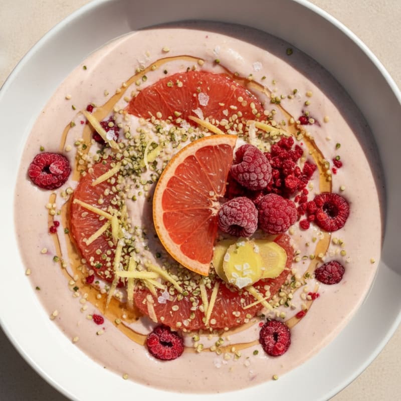 Pink Grapefruit Ginger Protein Elixir Bowl