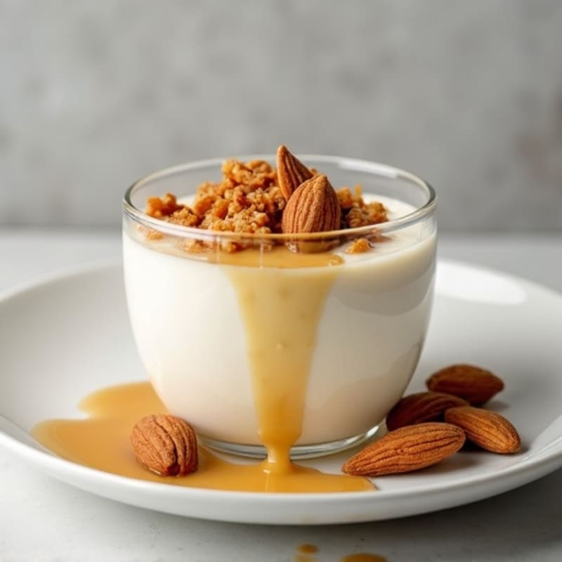 Creamy Vanilla Protein Yogurt with Almonds