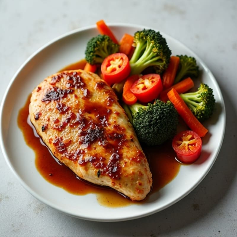 Pan-Seared Teriyaki Chicken with Roasted Vegetables
