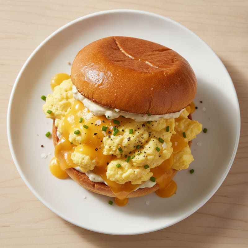 Brioche Egg and Cheddar Sandwich