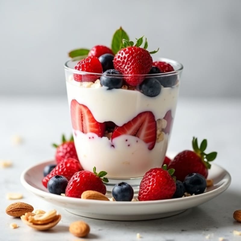 Creamy Greek Yogurt Protein Parfait with Mixed Berries