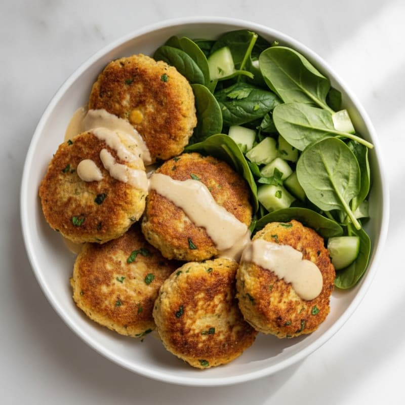 Protein-Packed Crispy Falafel with Lemon-Tahini Drizzle