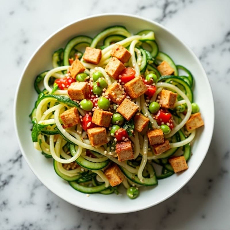 Crispy Sesame Cucumber Noodle Salad
