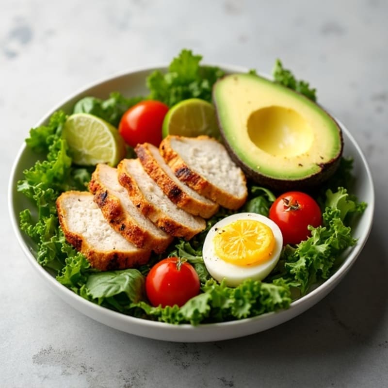 Healthy Grilled Chicken Cobb Salad with Fresh Greens