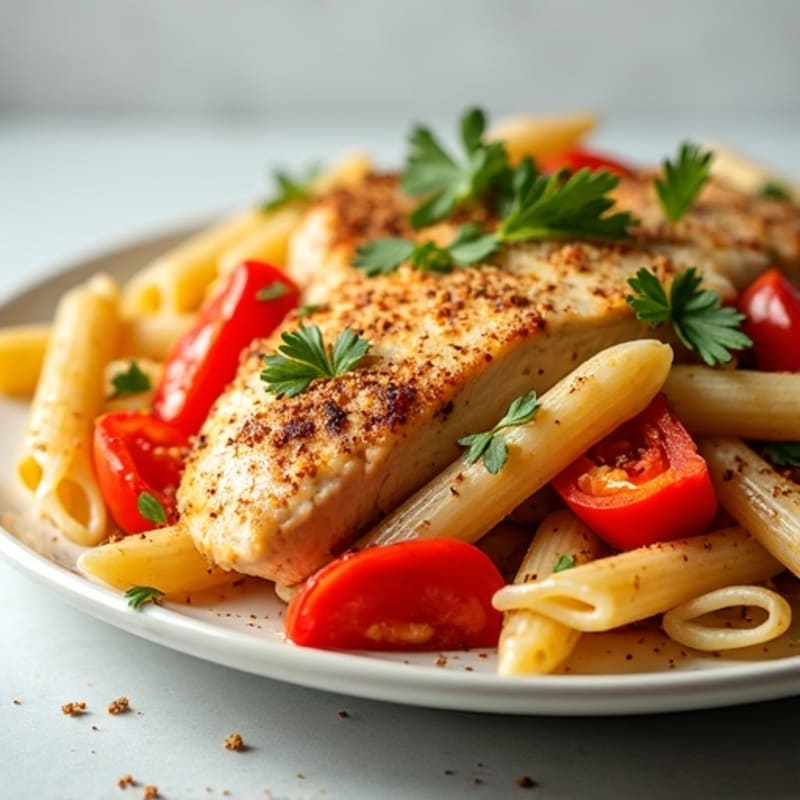 Creamy Cajun Chicken Pasta with Bell Peppers
