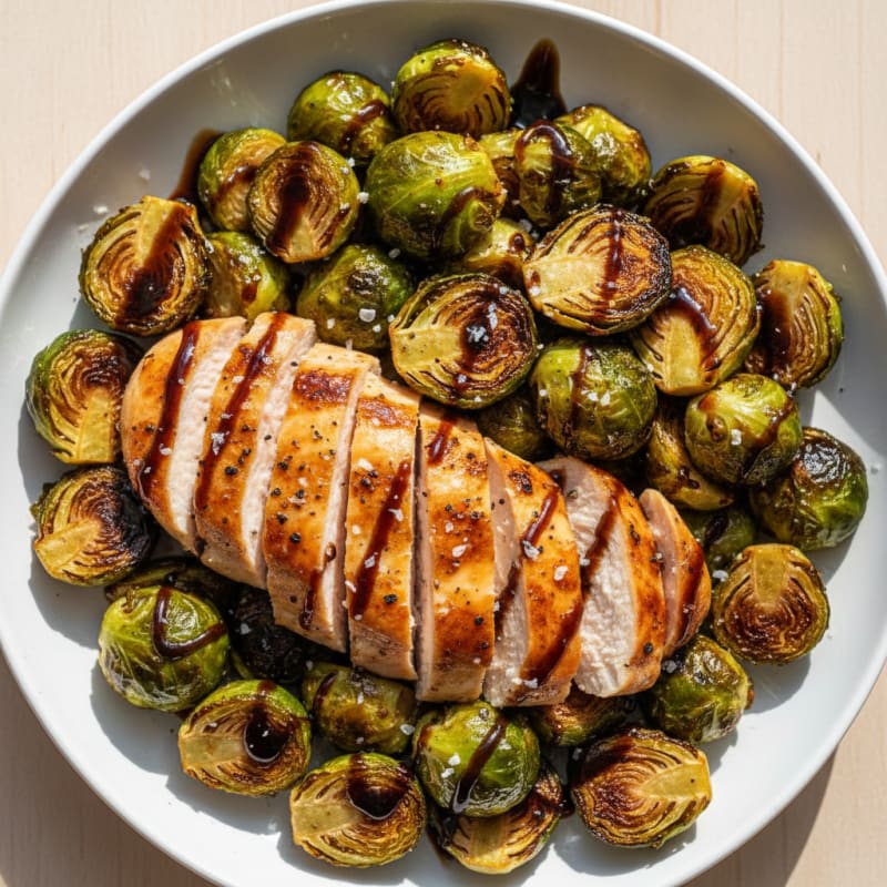 Roasted Brussels Sprouts with Balsamic Glaze