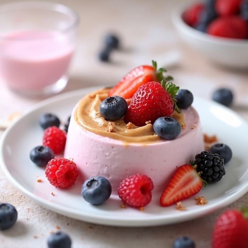 Creamy Greek Yogurt Protein Mousse with Mixed Berries