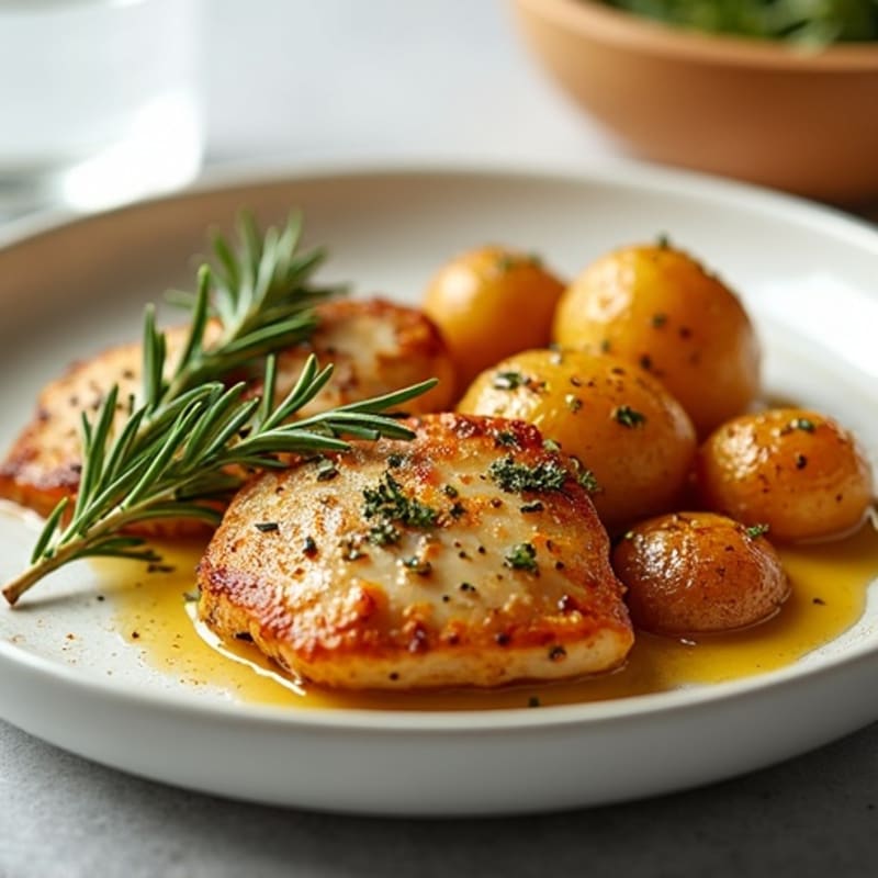 Herb-Roasted Chicken with Crispy Roasted Potatoes
