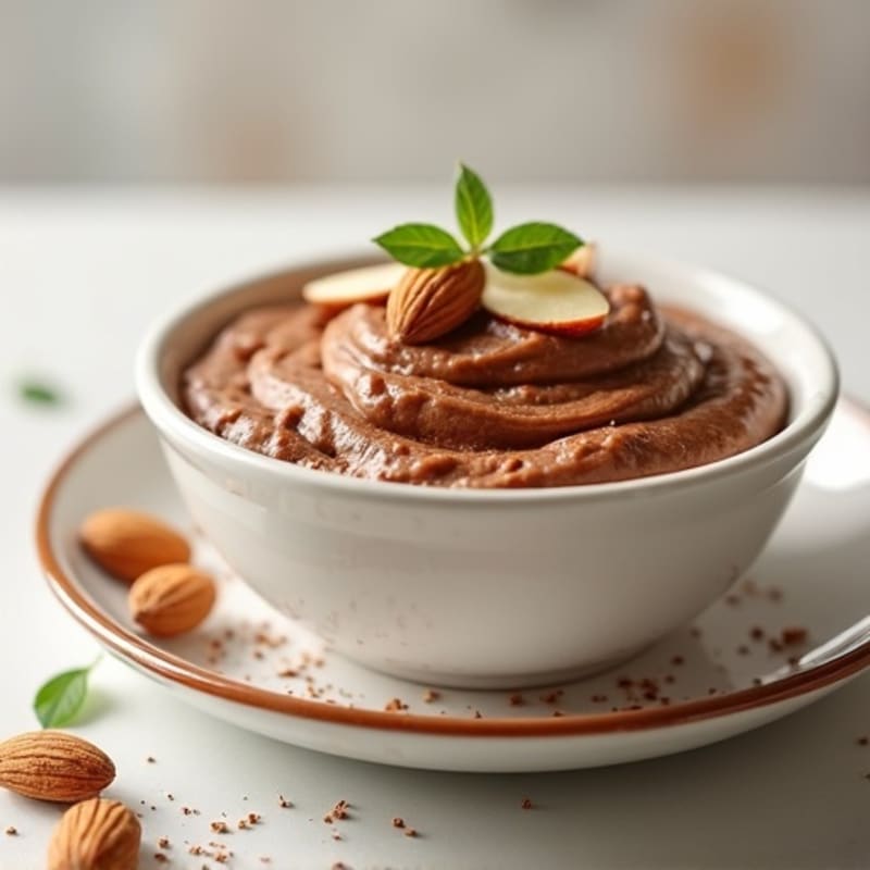 Cottage Cheese Protein Pudding with Cocoa and Almonds
