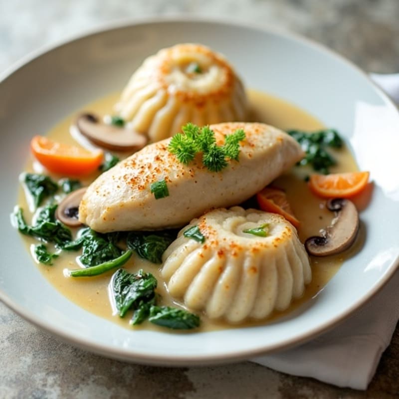 Healthy Creamy Chicken and Fluffy Dumplings