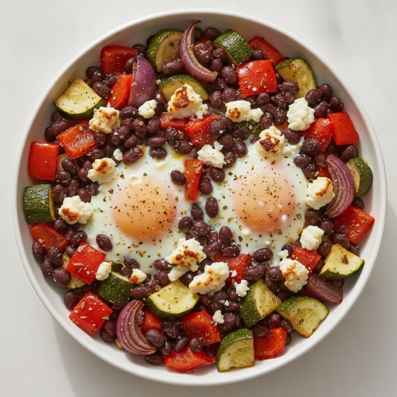 Baked Eggs with Roasted Vegetables