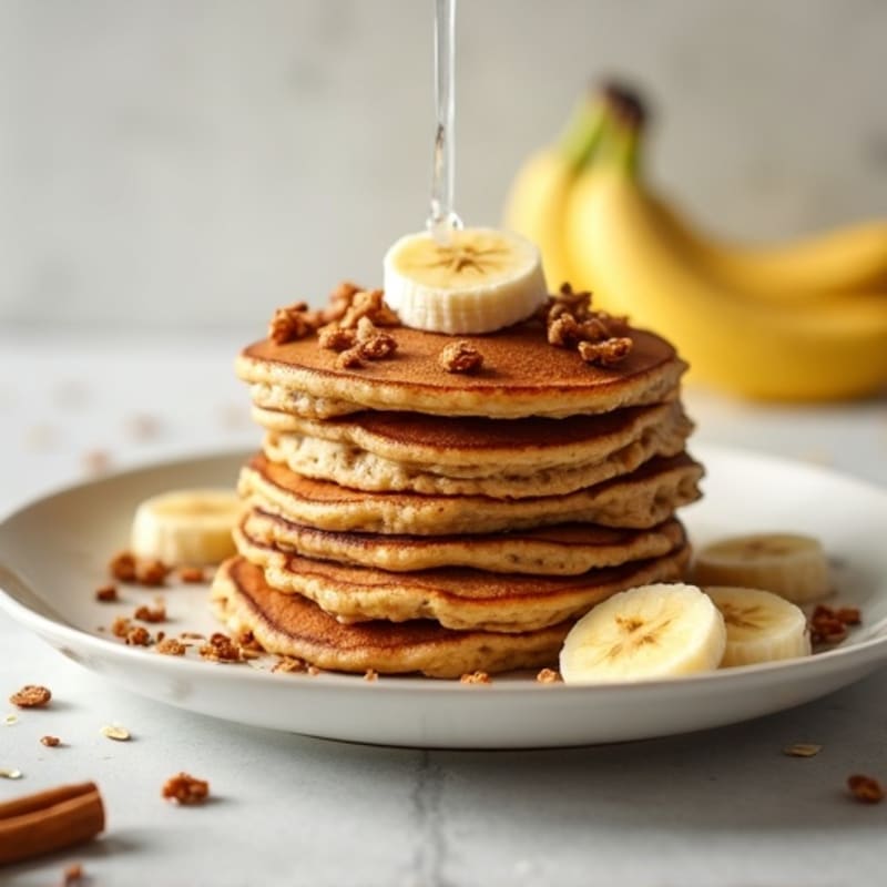 Fluffy High-Protein Oat & Banana Pancakes