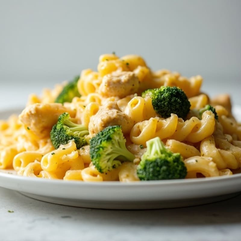 Creamy Cheesy Chicken and Broccoli Pasta Bake