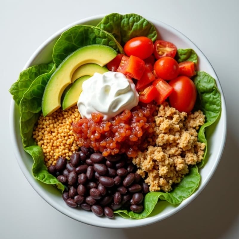 Ground Turkey Taco Bowl with Fresh Greens