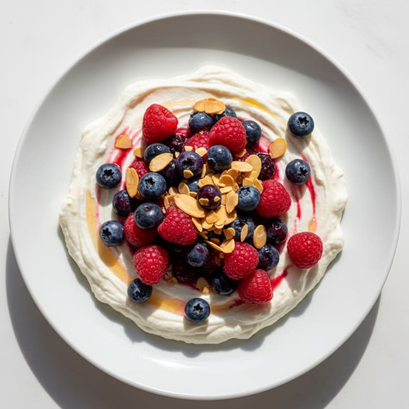 Silky Greek Yogurt Protein Mousse with Berries