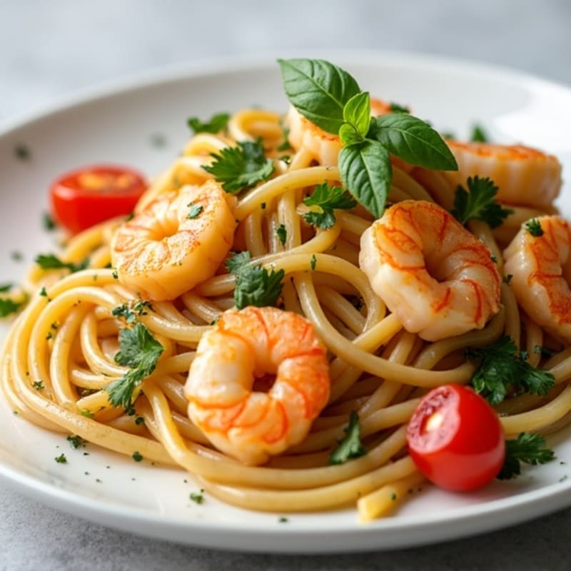Fresh Herb Shrimp and Scallop Whole Wheat Pasta