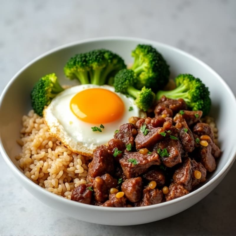 Ginger-Garlic Beef and Broccoli Rice Bowl
