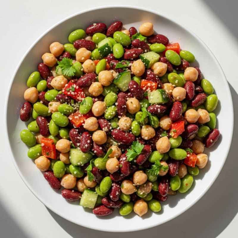 Three Bean Salad with Lemon-Herb Vinaigrette