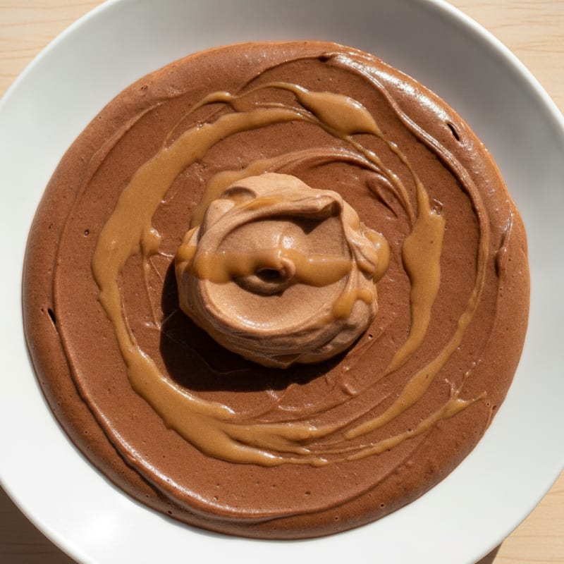 Silky Chocolate Protein Pudding with Almond Butter Swirl