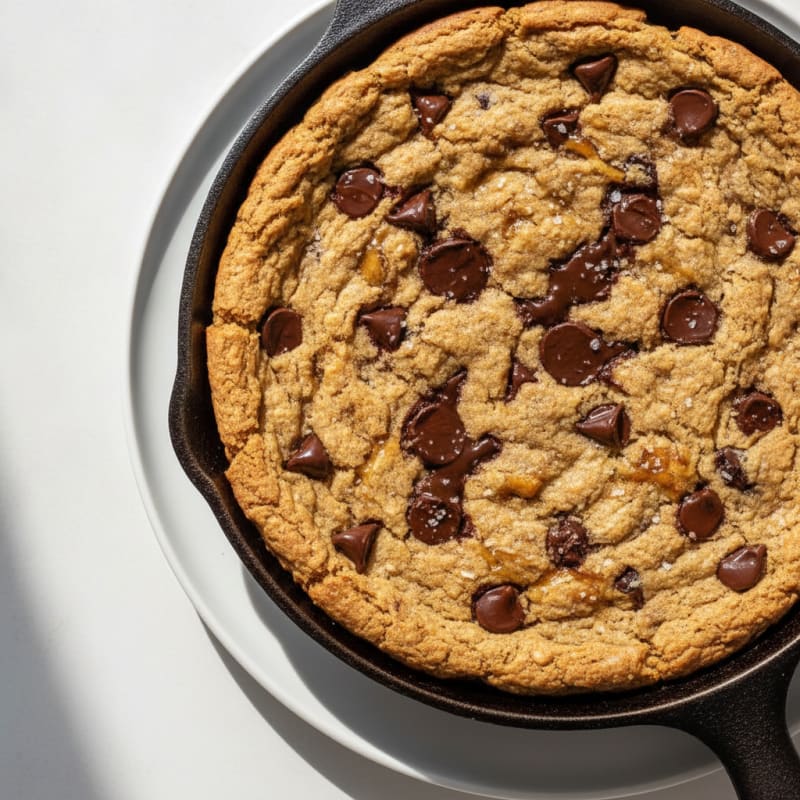 Warm Chocolate Chip Skillet Cookie