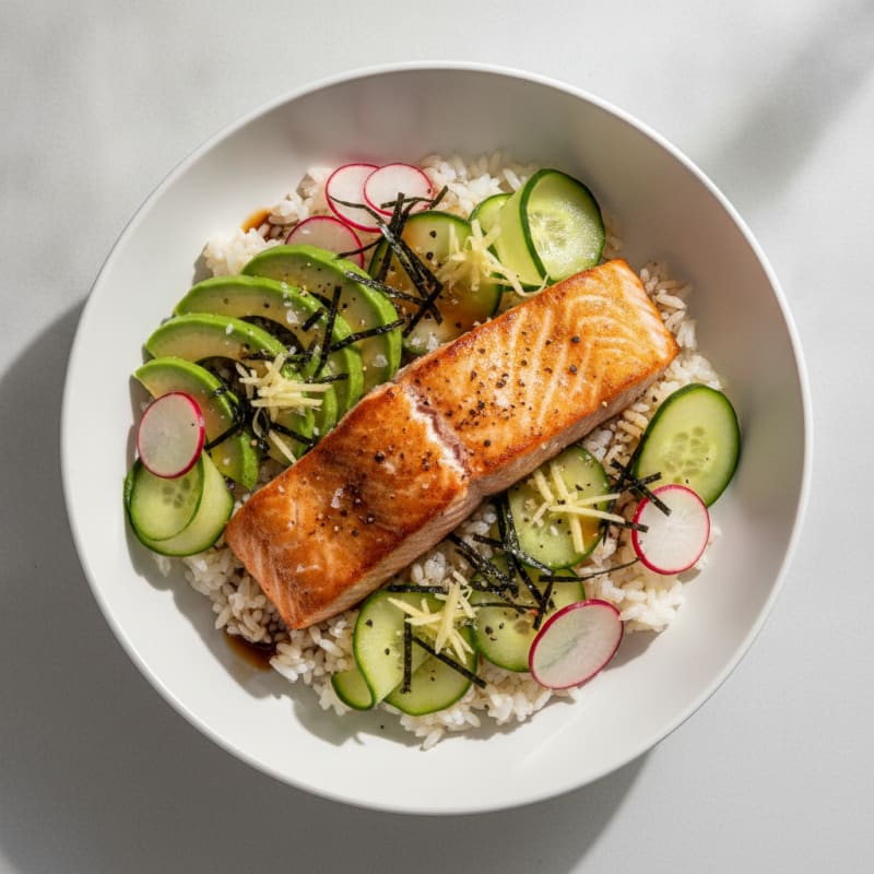 Salmon Sushi Rice Bowl