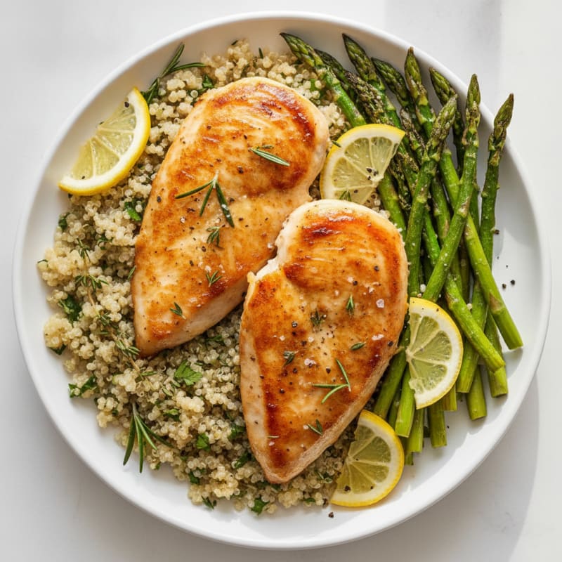 Lemon Herb Chicken with Roasted Asparagus