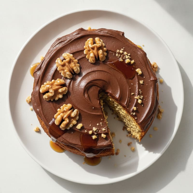 Golden Butter Cake with Chocolate Frosting