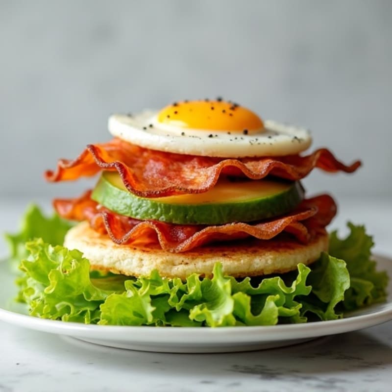 Crispy Turkey Bacon & Avocado Lettuce Stack