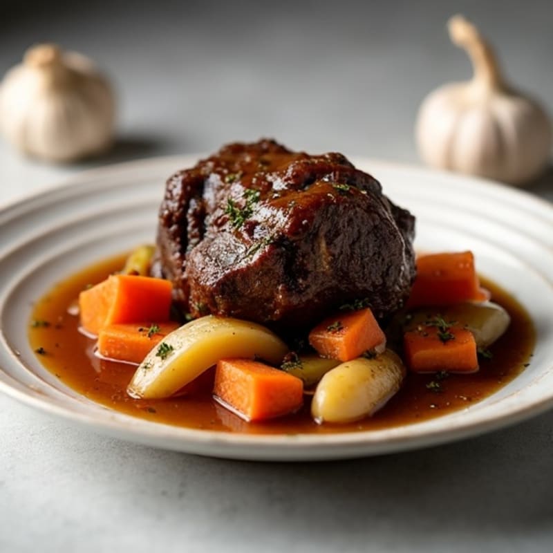 Fall-Apart Braised Oxtail with Root Vegetables