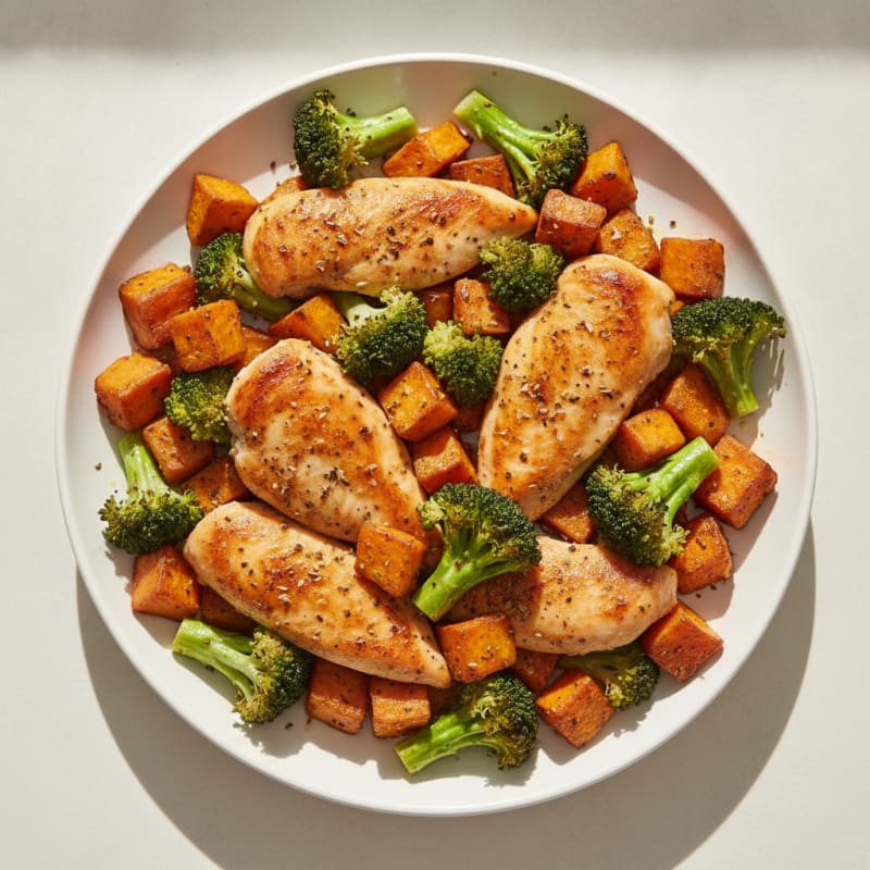 Roasted Chicken and Sweet Potatoes