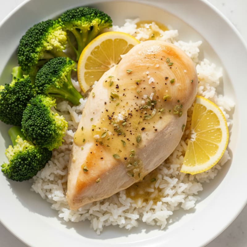 Lemon Herb Poached Chicken Breast
