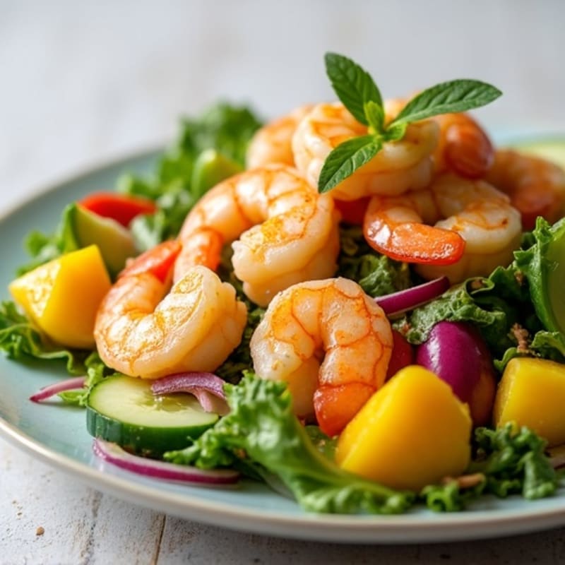 Fresh Shrimp Salad with Tropical Mango-Lime Vinaigrette