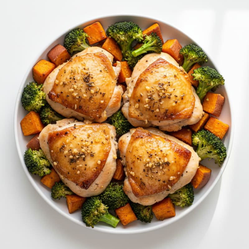 Garlic Herb Roasted Chicken Thighs