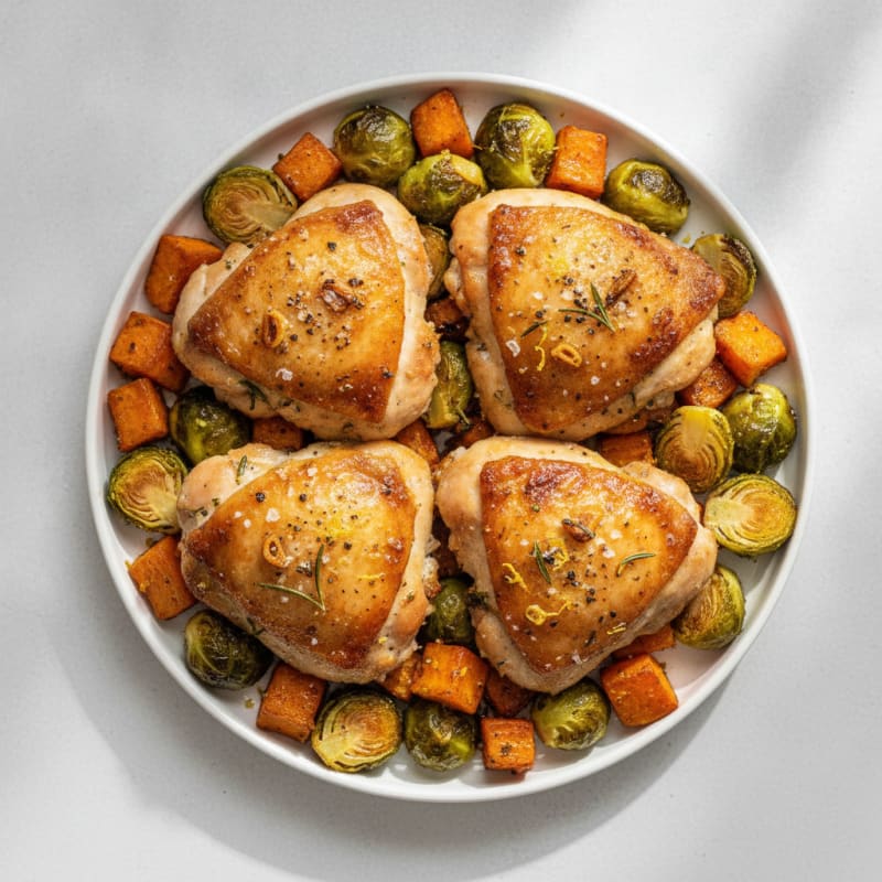Garlic Herb Roasted Chicken Thighs