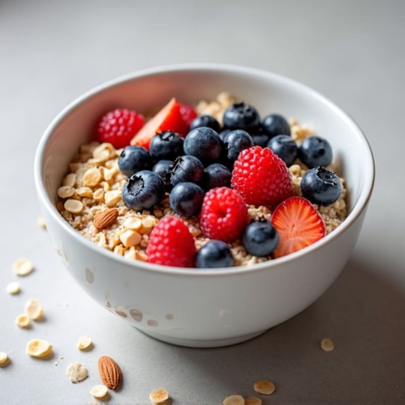 Creamy Steel-Cut Oats with Berries and Nuts