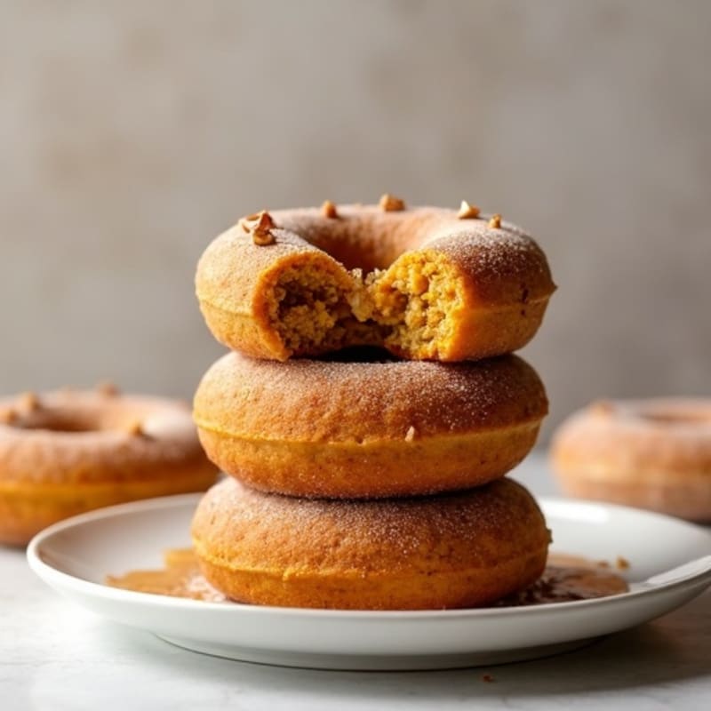 Soft Baked Pumpkin Spice Protein Donuts