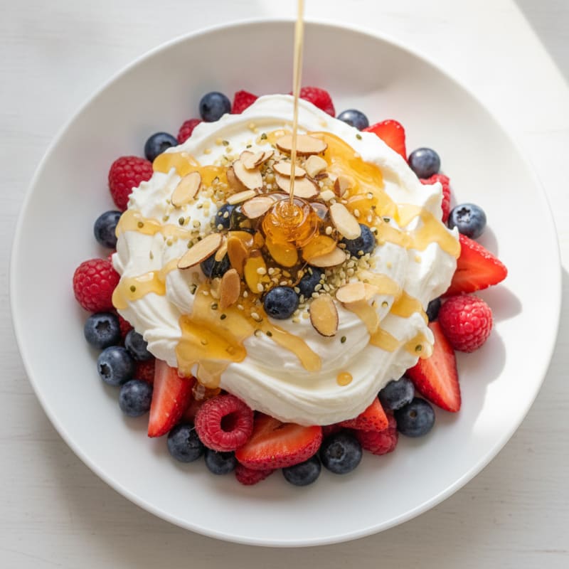 Greek Yogurt Protein Parfait with Mixed Berries