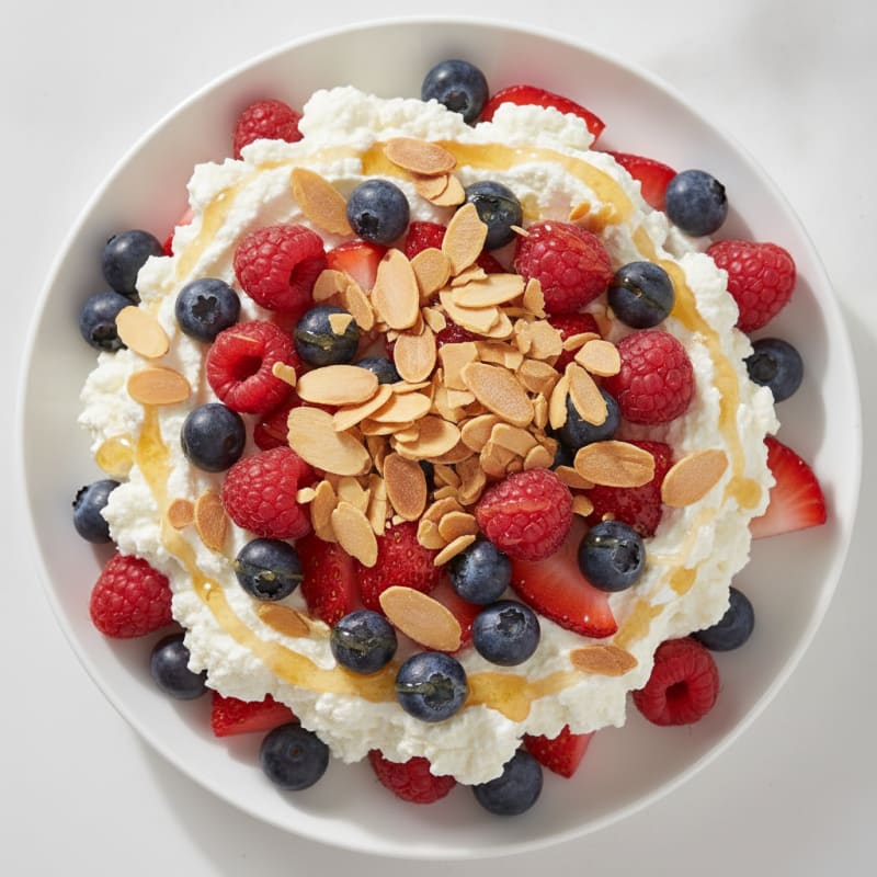 Cottage Cheese Protein Parfait with Mixed Berries