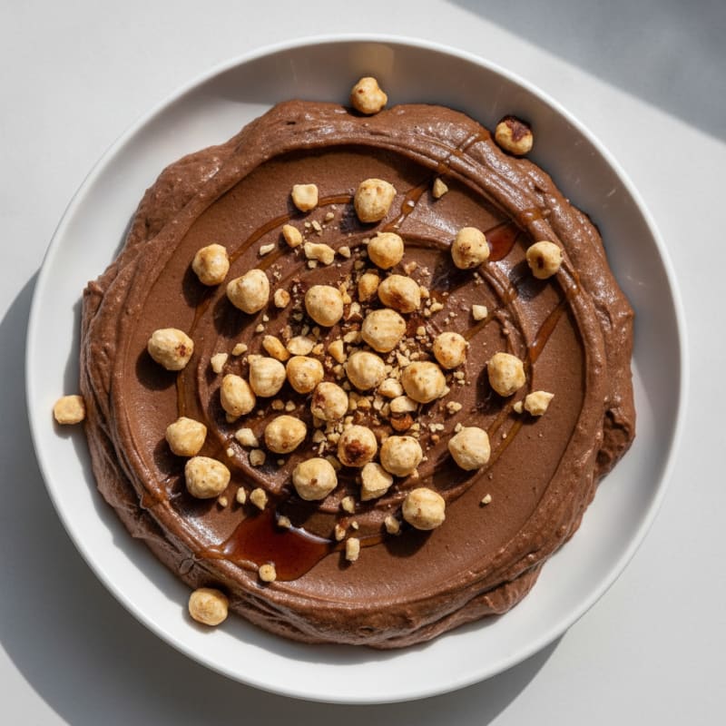 Creamy Chocolate Protein Mousse with Toasted Hazelnuts