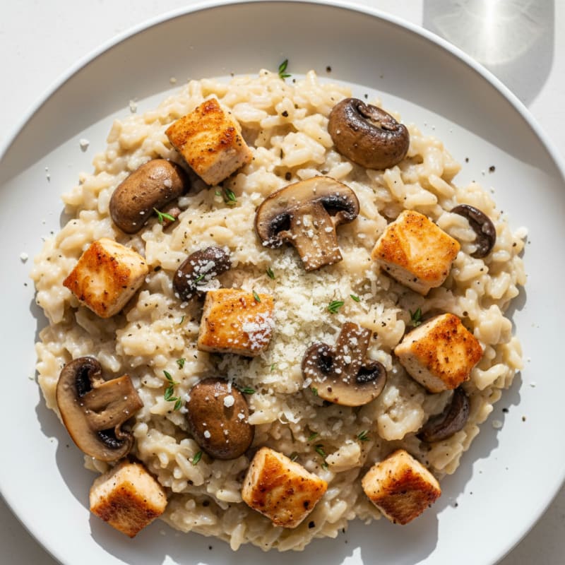 Creamy Mushroom Parmesan Risotto