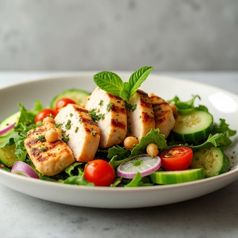 Lemon-Herb Grilled Chicken Salad with Crunchy Veggies