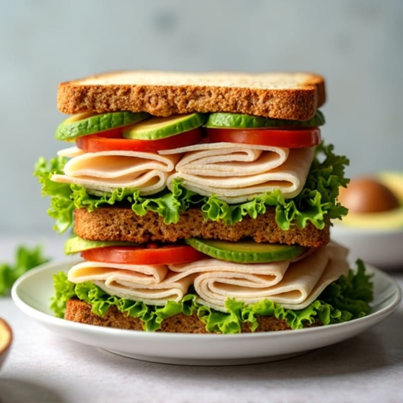 Stacked Turkey Club with Fresh Avocado
