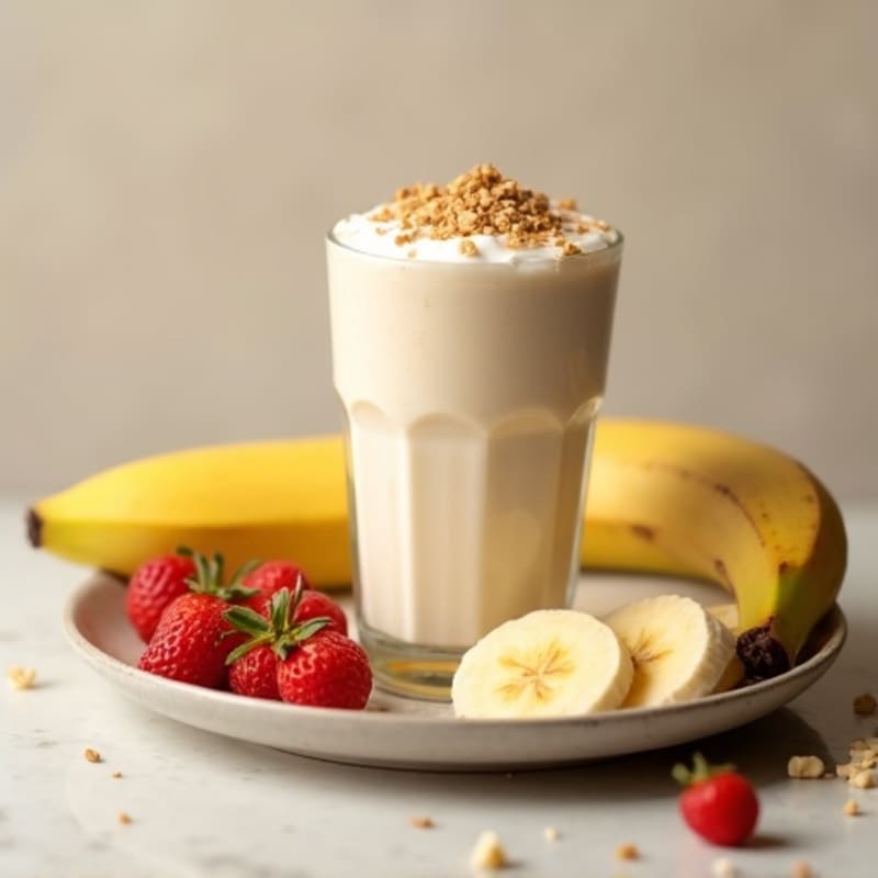 Creamy Banana Almond Butter Protein Smoothie