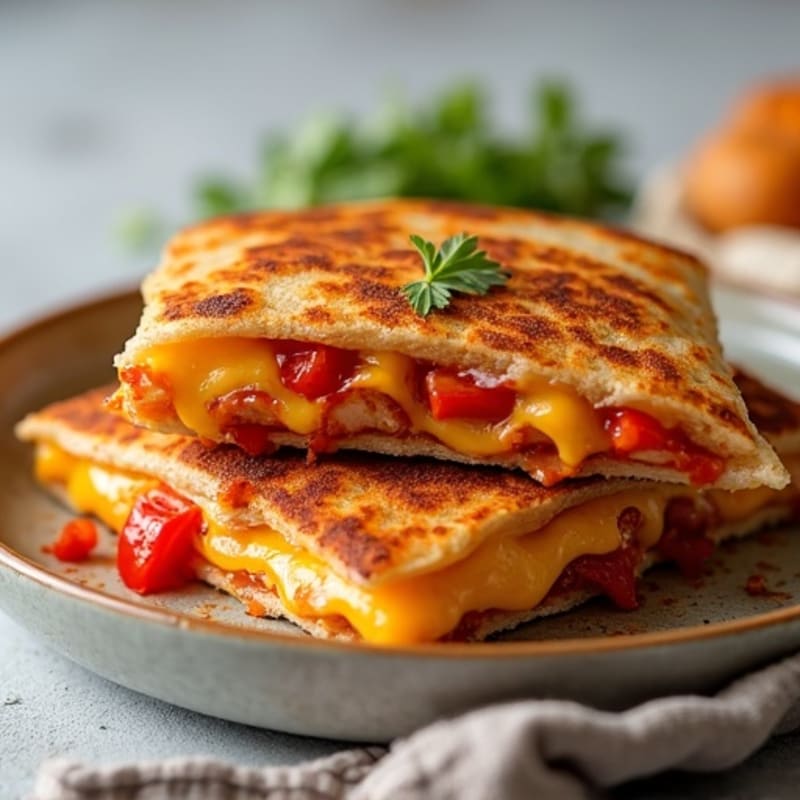 Baked Crispy BBQ Chicken Whole Wheat Quesadilla
