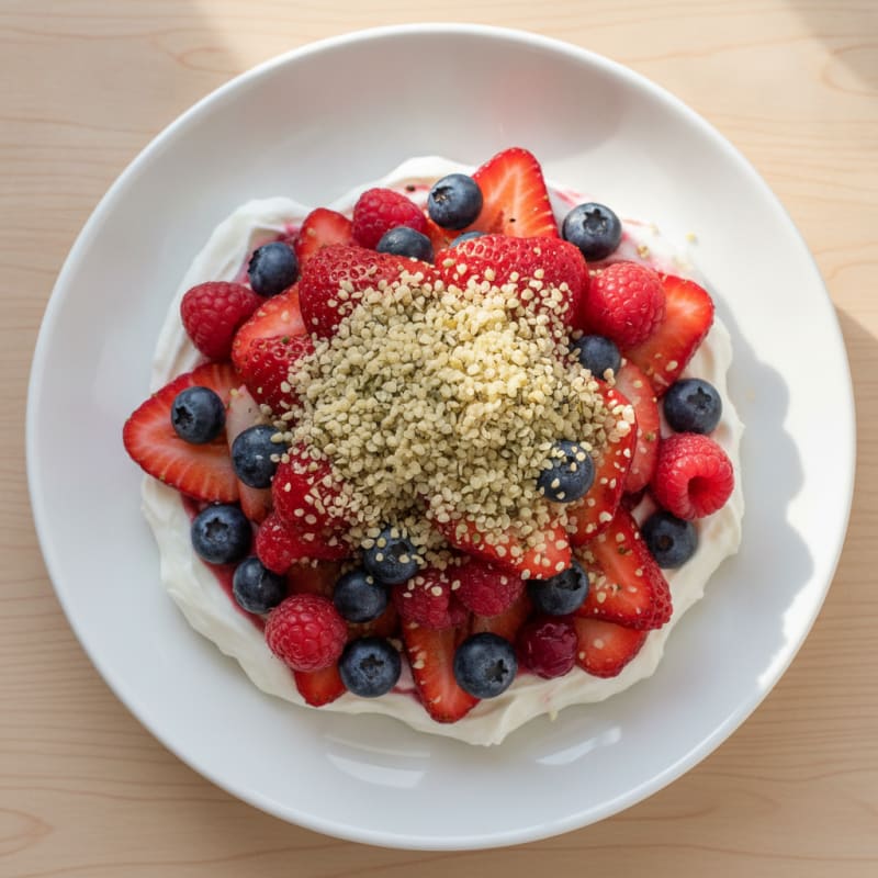 Greek Yogurt Protein Parfait with Mixed Berries