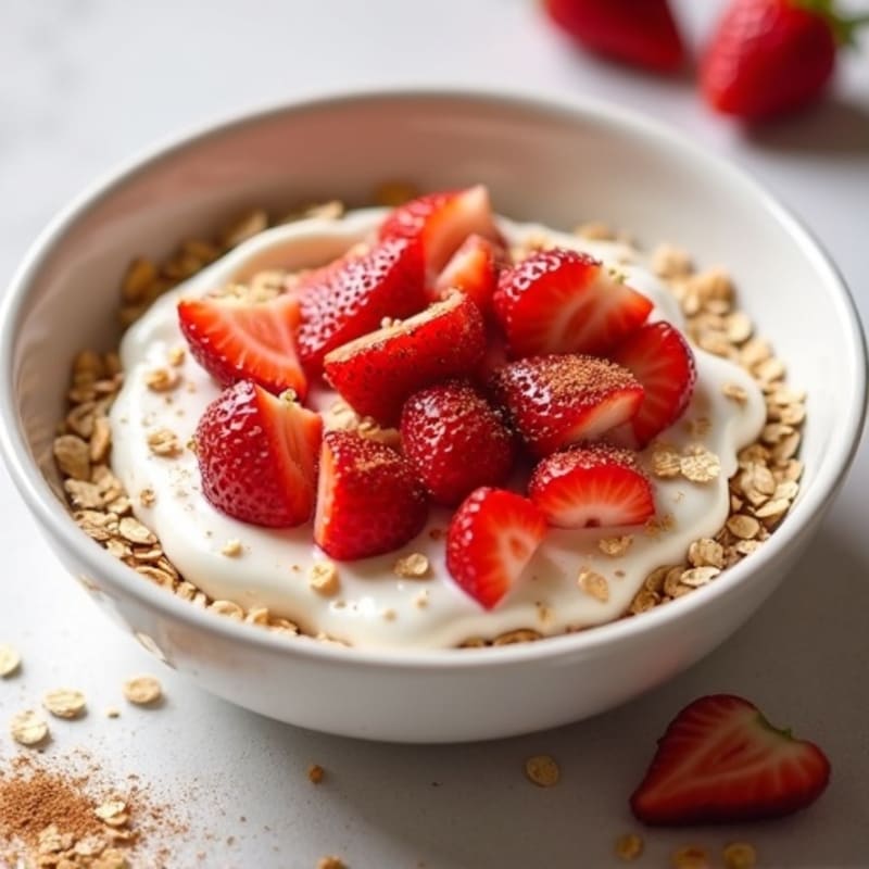 Fresh Strawberry Protein Shortcake Bowl