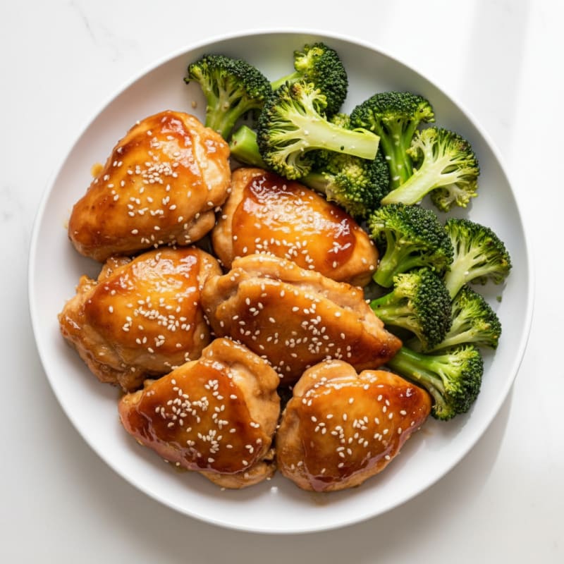 Teriyaki Glazed Chicken Thighs with Sesame