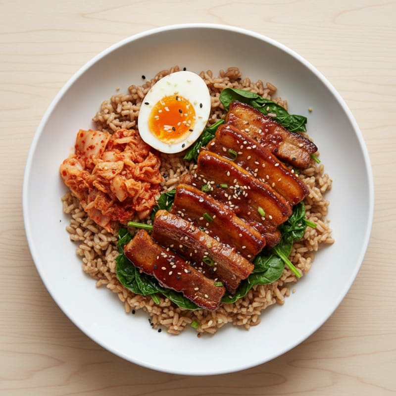 Spicy Gochujang Pork Belly Bowl
