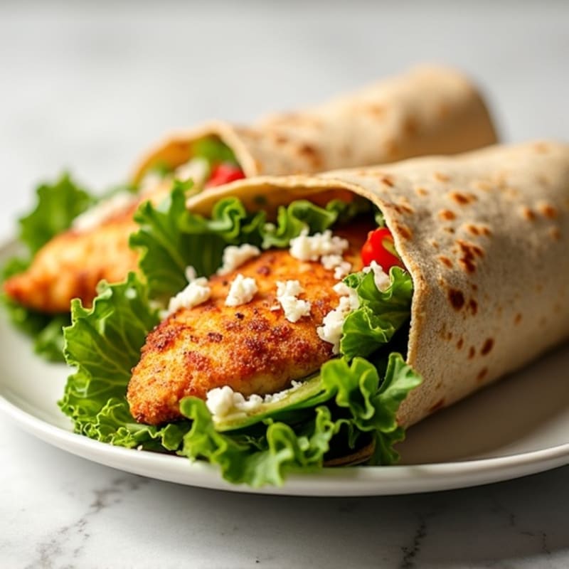 Crispy Chicken Caesar Wrap with Fresh Romaine