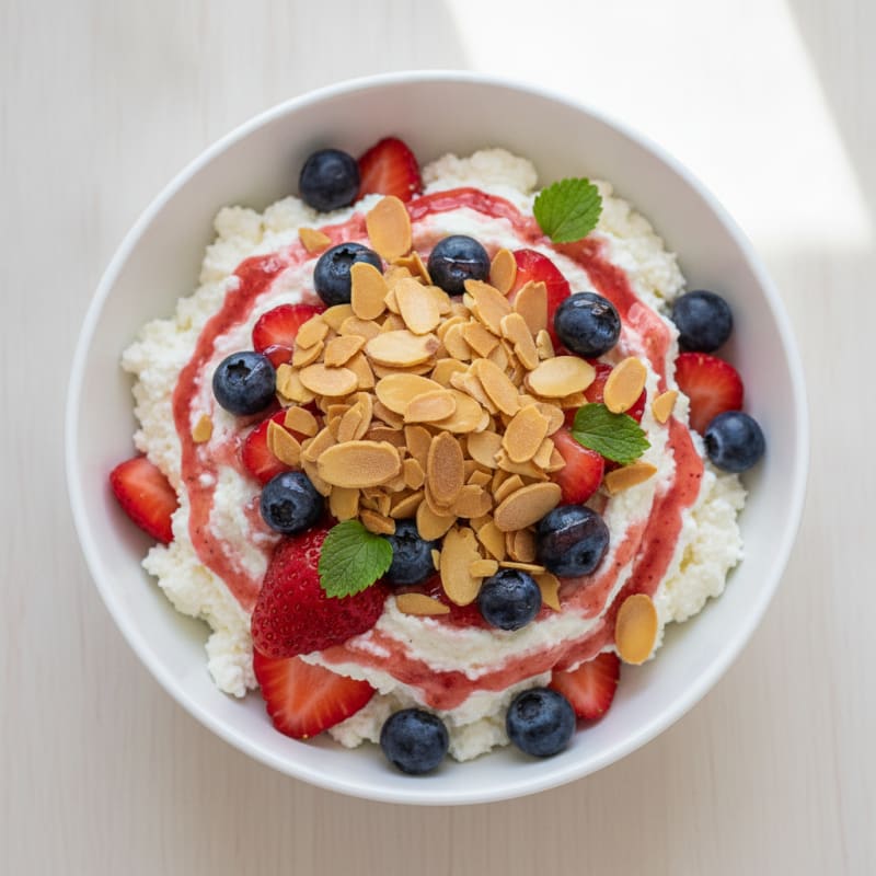 Creamy Cottage Cheese and Berry Protein Parfait
